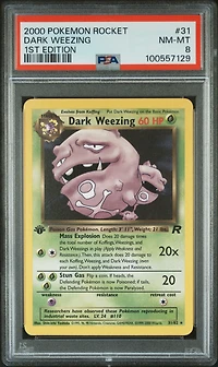 2000 Pokemon Rocket 31 Dark Weezing 1st Edition PSA