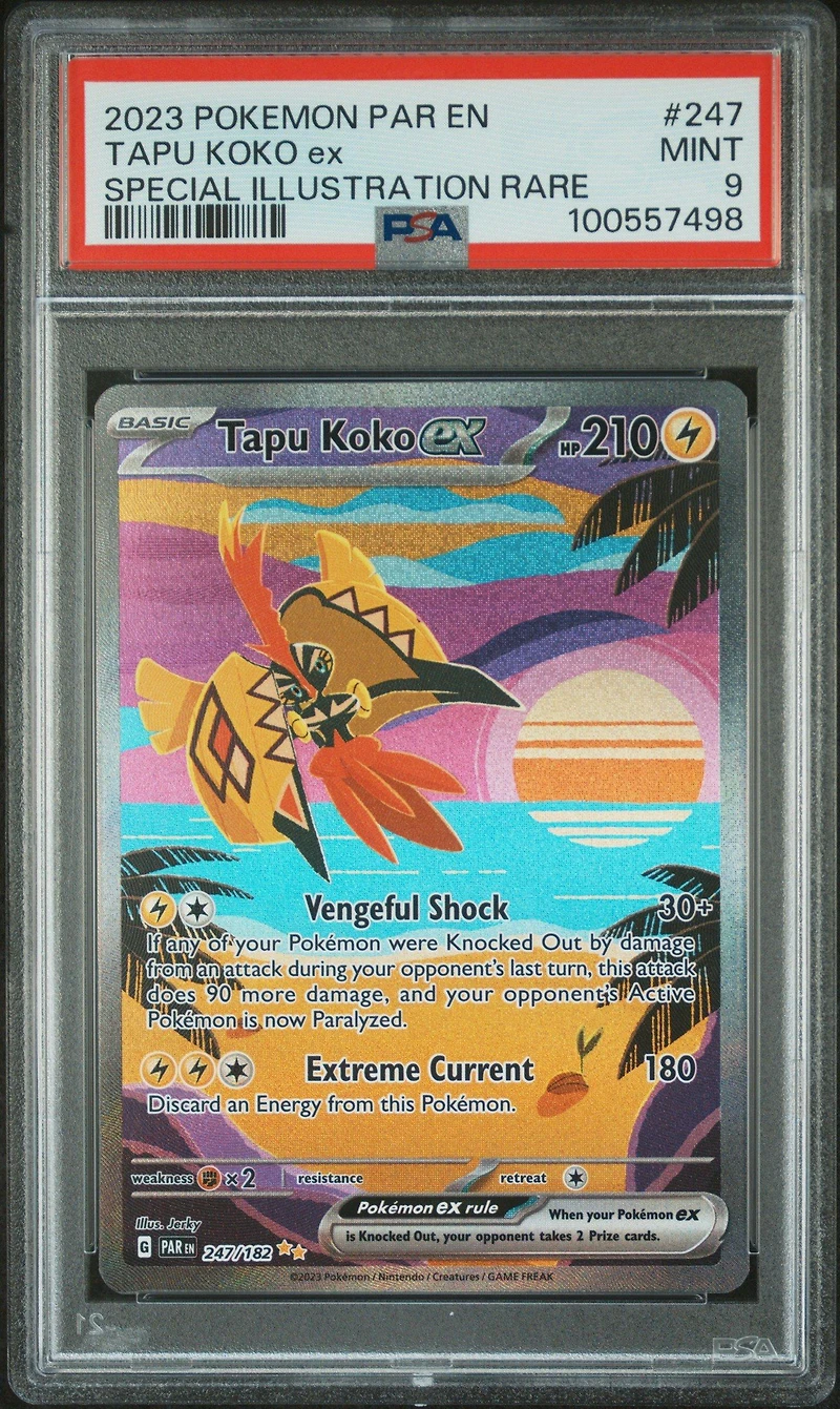 2023 Pokemon Par En-paradox Rift 247 Tapu Koko Ex Special Illustration Rare PSA