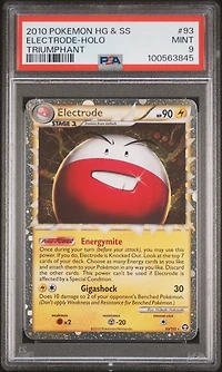 2010 Pokemon Heartgold & Soulsilver Triumphant 93 Electrode-holo PSA