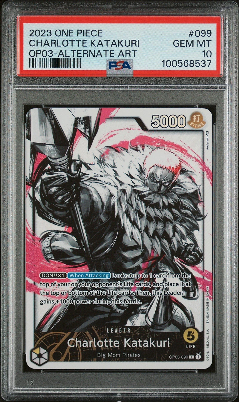 2023 One Piece Op03-pillars Of Strength Charlotte Katakuri Alternate Art PSA 10