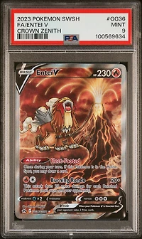2023 Pokemon Sword And Shield Crown Zenith Gg36 Full Art/entei V PSA