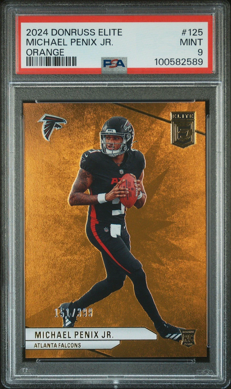 2024 Panini Donruss Elite 125 Michael Penix Jr. Orange PSA 9