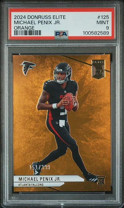 2024 Panini Donruss Elite 125 Michael Penix Jr. Orange PSA 9