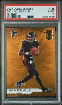 2024 Panini Donruss Elite 125 Michael Penix Jr. Orange PSA 9