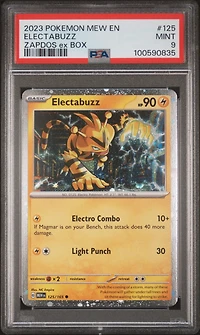 2023 Pokemon Mew En-151 125 Electabuzz Zapdos Ex Box PSA 9
