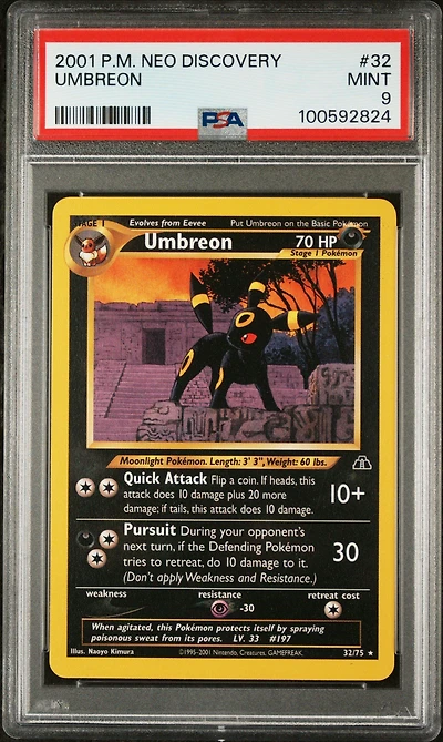 2001 Pokemon Neo Discovery Umbreon PSA
