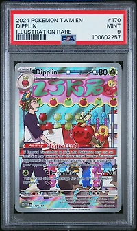 2024 Pokemon Twm En-twilight Masquerade 170 Dipplin Illustration Rare PSA