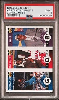 1996 Collector's Choice Mini Ii Jermaine O'neal/kobe Bryant/kevin Garnett PSA