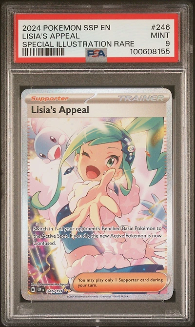 2024 Pokemon Ssp En-surging Sparks 246 Lisia's Appeal Special Illustration Rare PSA