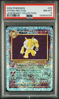 2002 Pokemon Legendary Collection 25 Hypno-reverse Foil PSA 8
