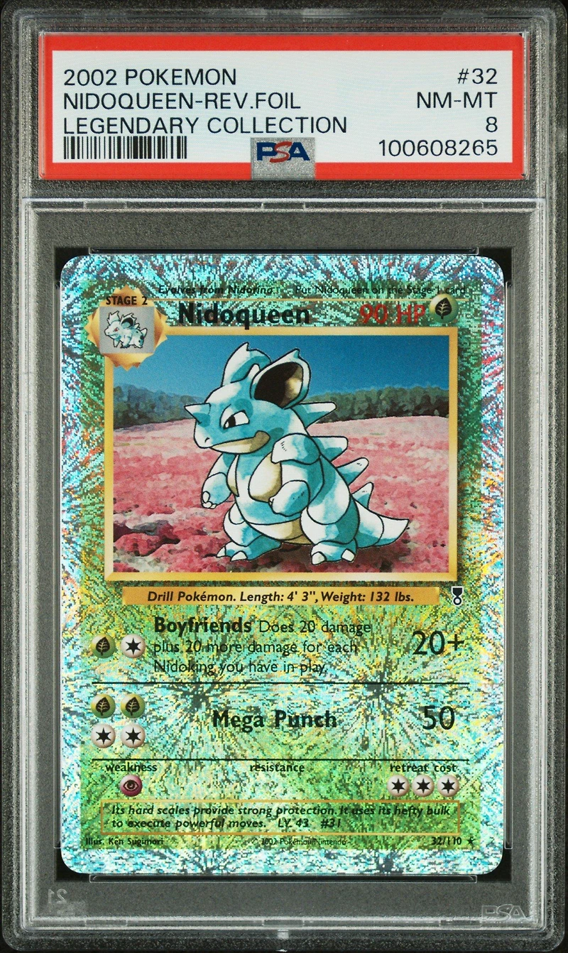 2002 Pokemon Legendary Collection 32 Nidoqueen-reverse Foil PSA