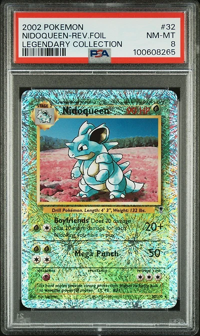 2002 Pokemon Legendary Collection 32 Nidoqueen-reverse Foil PSA