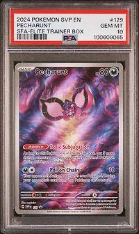2024 Pokemon Svp En-sv Black Star Promo 129 Pecharunt Shrouded Fable Elite Trainer Box PSA