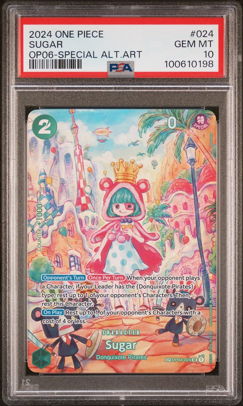 2024 One Piece Wings Of The Captain 024 Sugar Special Alternate Art PSA 10