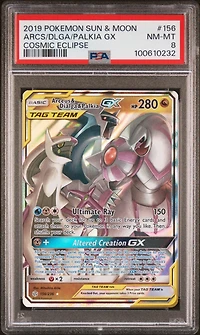 2019 Pokemon Sun & Moon Cosmic Eclipse 156 Arceus & Dialga & Palkia Gx PSA