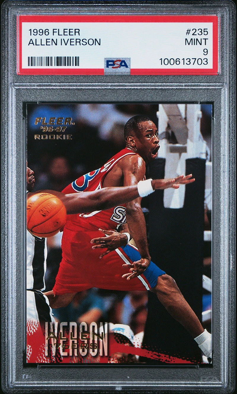 1996 Fleer 235 Allen Iverson PSA 9