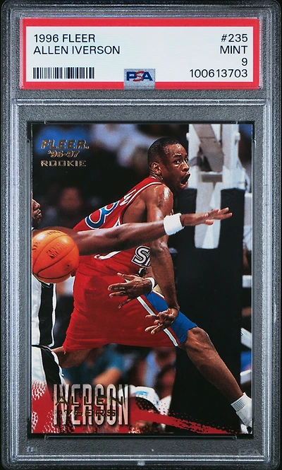 1996 Fleer 235 Allen Iverson PSA 9