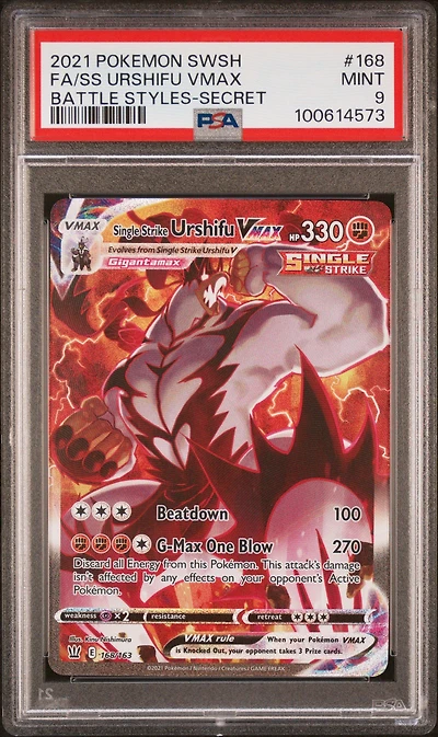 2021 Pokemon Sword & Shield Battle Styles Full Art/single Strike Urshifu Vmax Secret PSA