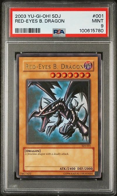 2003 Yu-gi-oh! Starter Deck: Joey 001 Red-eyes B. Dragon PSA