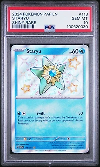2024 Pokemon Paf En-paldean Fates 118 Staryu Shiny Rare PSA