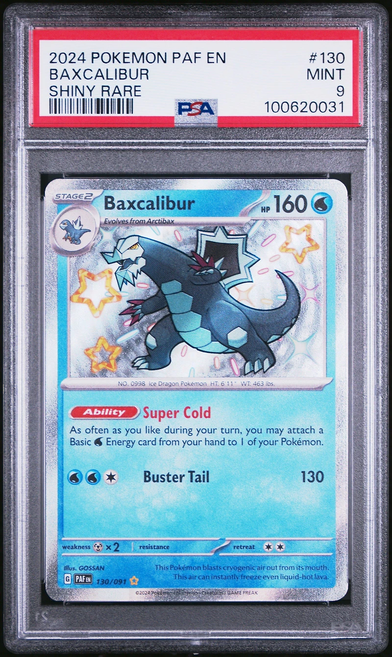 2024 Pokemon Paf En-paldean Fates 130 Baxcalibur Shiny Rare PSA
