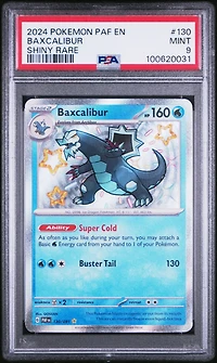 2024 Pokemon Paf En-paldean Fates 130 Baxcalibur Shiny Rare PSA