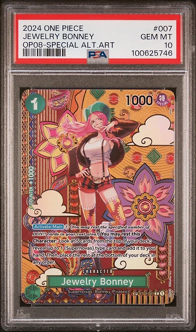 2024 One Piece Op08-two Legends 007 Jewelry Bonney Special Alternate Art PSA 10