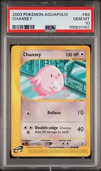 2003 Pokemon Aquapolis 69 Chansey PSA 10