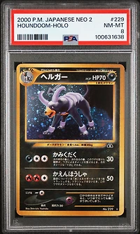 2000 Pokemon Japanese Neo 229 Houndoom-holo PSA