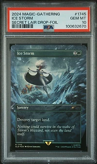 2024 Magic The Gathering Secret Lair Drop 1745 Ice Storm Foil PSA 10