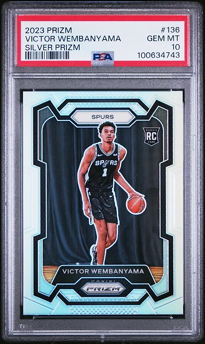 2023 Panini Prizm 136 Victor Wembanyama Silver Prizm PSA