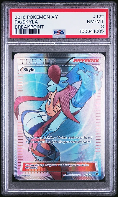 2016 Pokemon Xy Breakpoint 122 Full Art/skyla PSA