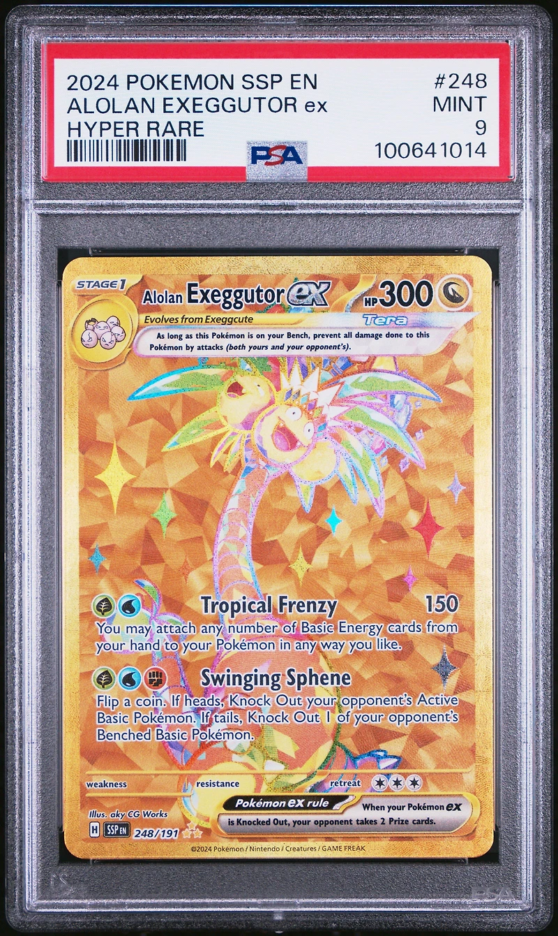 2024 Pokemon Ssp En-surging Sparks 248 Alolan Exeggutor Ex Hyper Rare PSA