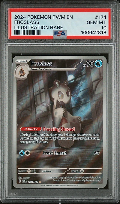 2024 Pokemon Twm En-twilight Masquerade 174 Froslass Illustration Rare PSA