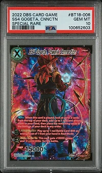 2022 Dragon Ball Super Card Game Series 18 Dawn Of The Z-legends Bt18-006 Ss4 Gogeta
