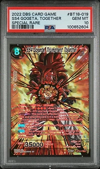2022 Dragon Ball Super Card Game Series 18 Dawn Of The Z-legends Bt18-019 Ss4 Gogeta