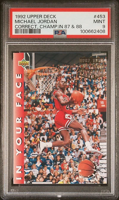1992 Upper Deck 453 Michael Jordan Correct