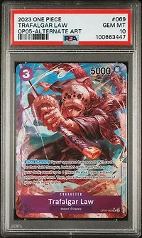 2023 One Piece Awakening Of The New Era 069 Trafalgar Law Alternate Art PSA 10