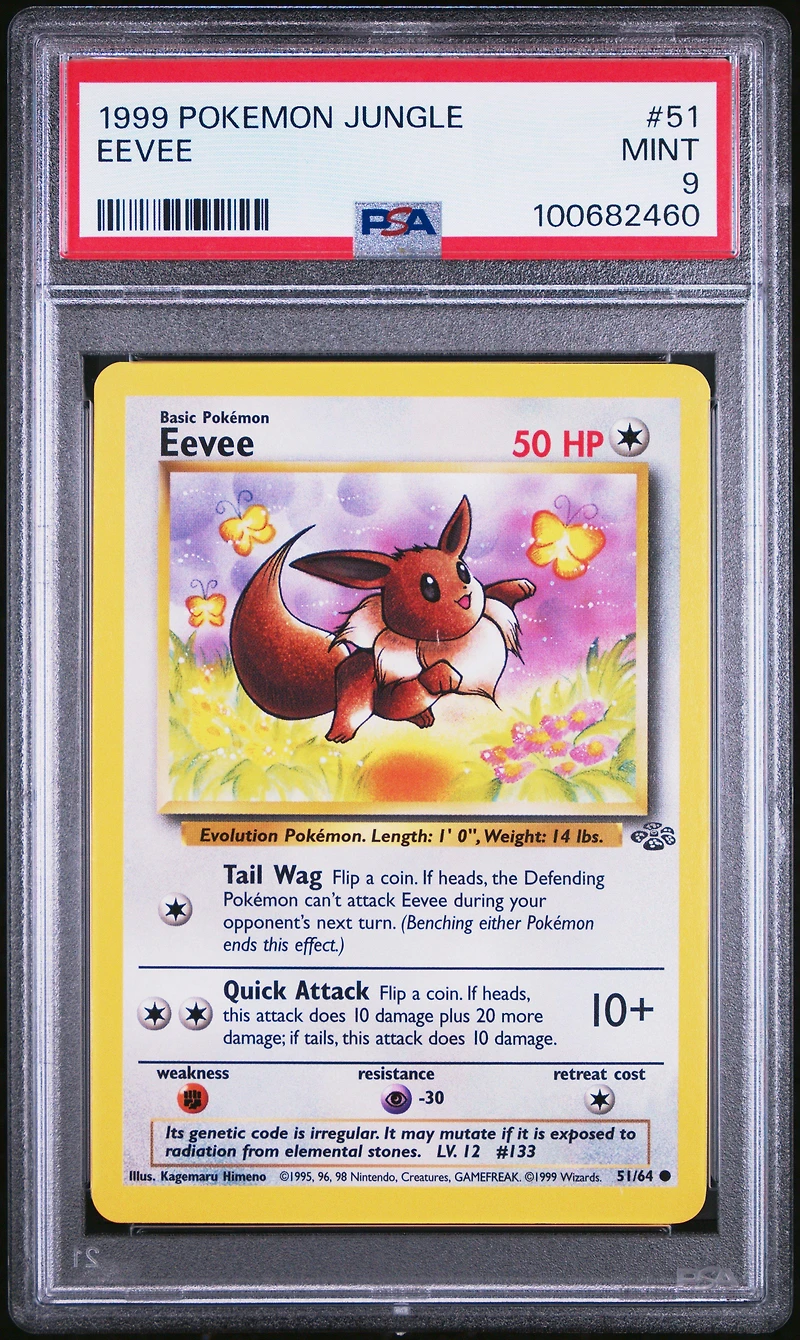 1999 Pokemon Jungle 51 Eevee PSA 9