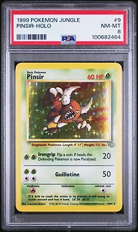 1999 Pokemon Jungle 9 Pinsir-holo PSA 8