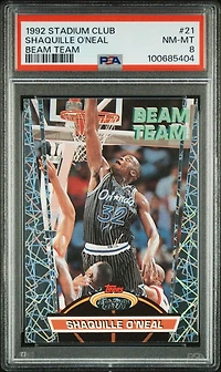 1992 Stadium Club Beam Team 21 Shaquille O'neal PSA 8