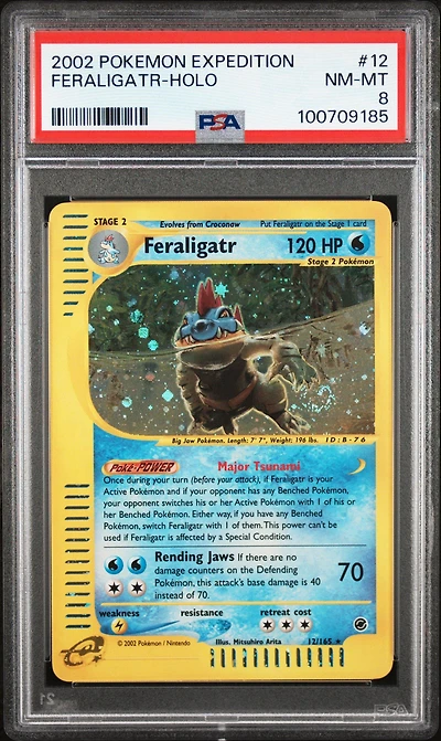 2002 Pokemon Expedition 12 Feraligatr-holo PSA