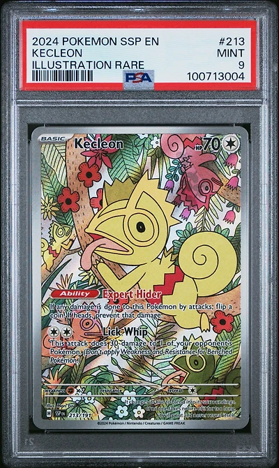 2024 Pokemon Ssp En-surging Sparks 213 Kecleon Illustration Rare PSA