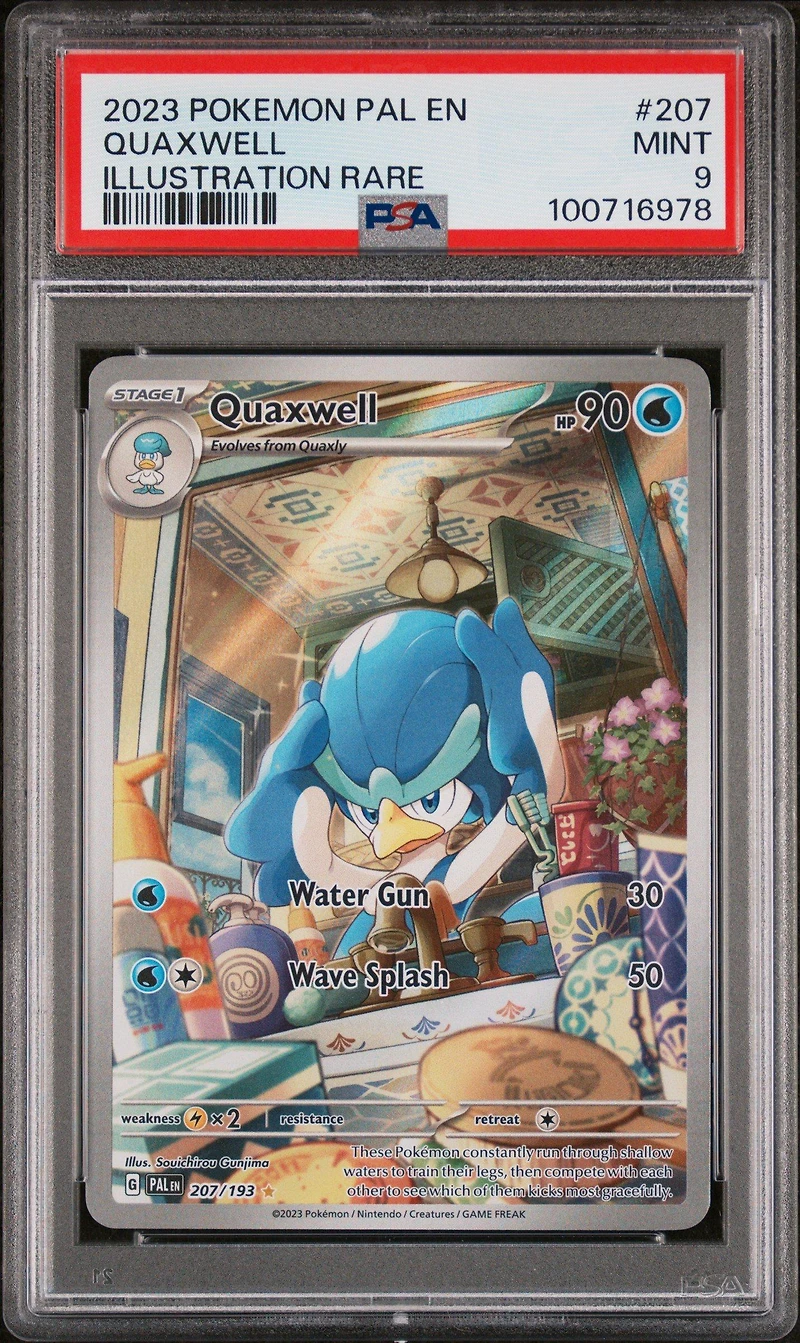 2023 Pokemon Pal En-paldea Evolved 207 Quaxwell Illustration Rare PSA