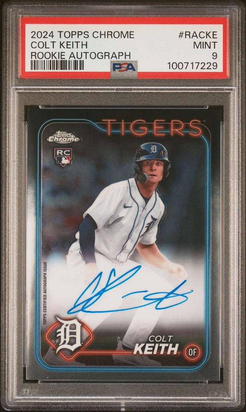 2024 Topps Chrome Rookie Autographs Racke Colt Keith PSA
