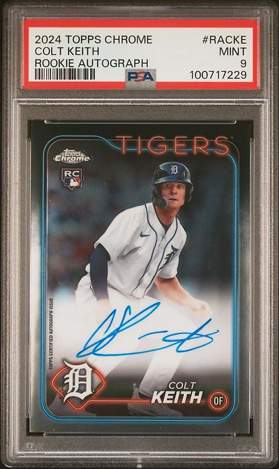 2024 Topps Chrome Rookie Autographs Racke Colt Keith PSA