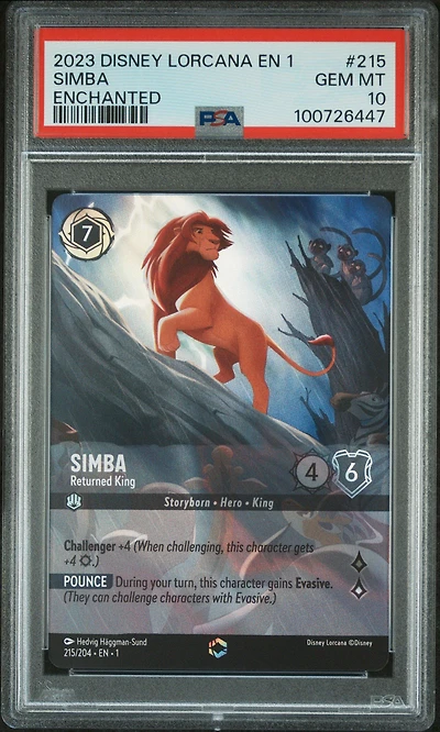 2023 Disney Lorcana En 1-the First Chapter Simba