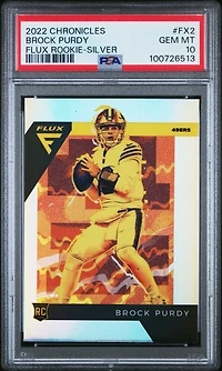 2022 Panini Chronicles Flux Rookies Fx2 Brock Purdy Silver PSA 10