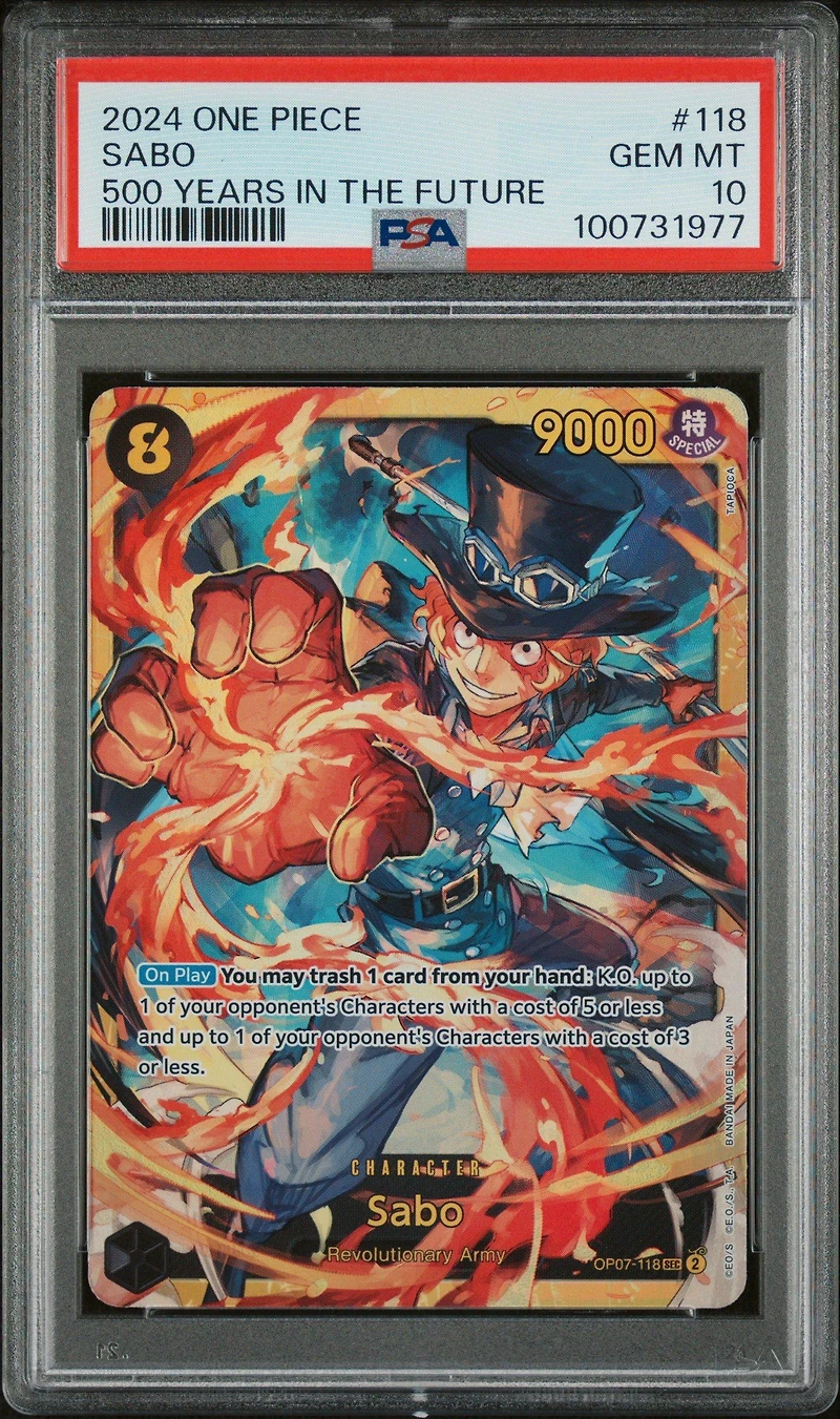 2024 One Piece Op07-500 Years In The Future 118 Sabo PSA 10