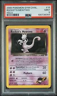 2000 Pokemon Gym Challenge 14 Rocket's Mewtwo Holo PSA